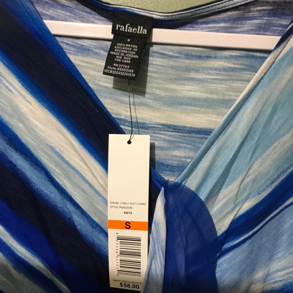 💙 2/$20 Rafaella ruffle top S - Picture 2 of 5